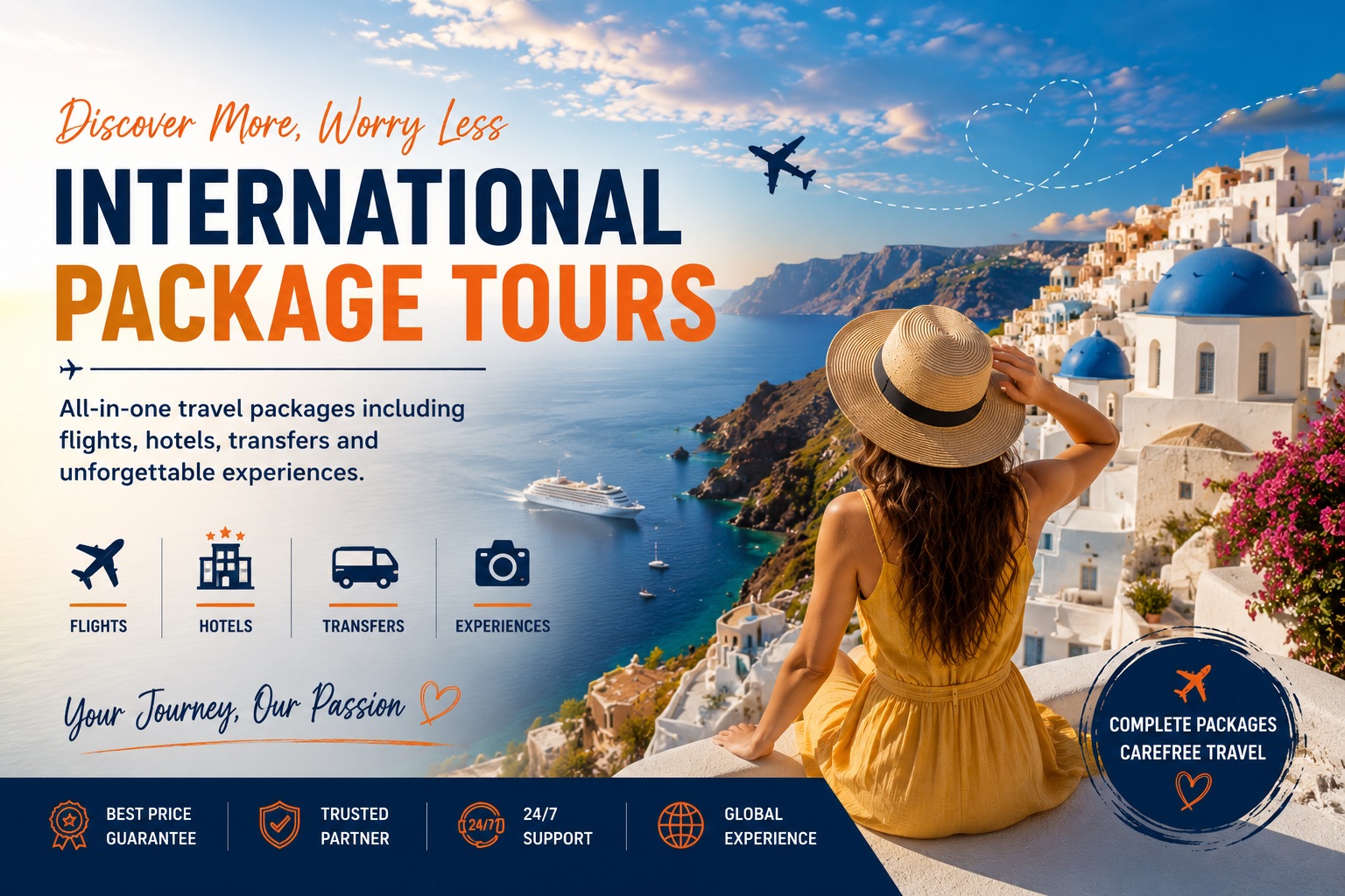 Complete travel packages combining accommodation, transportation, and unforgettable experiences worldwide.