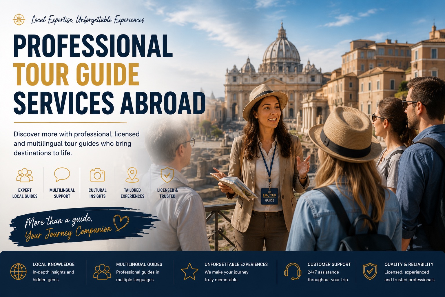 Expert local guides providing valuable insights and personalized assistance.